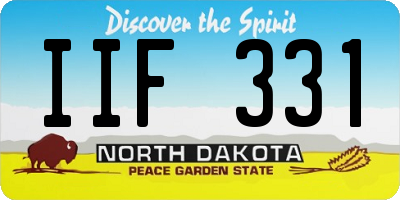 ND license plate IIF331
