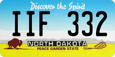 ND license plate IIF332