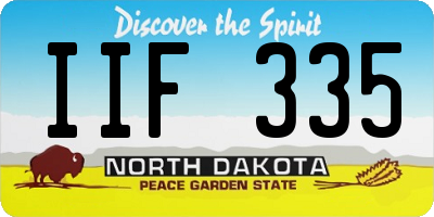 ND license plate IIF335