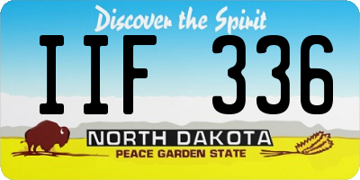 ND license plate IIF336
