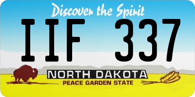 ND license plate IIF337