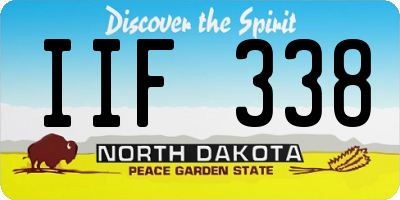 ND license plate IIF338