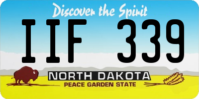 ND license plate IIF339