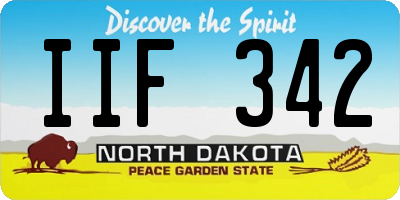ND license plate IIF342