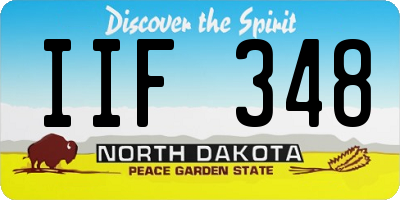 ND license plate IIF348