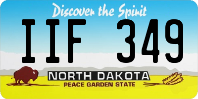 ND license plate IIF349