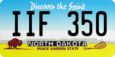 ND license plate IIF350