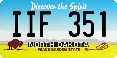 ND license plate IIF351