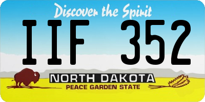 ND license plate IIF352