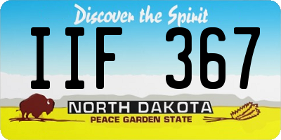 ND license plate IIF367