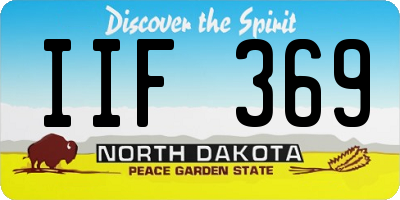ND license plate IIF369