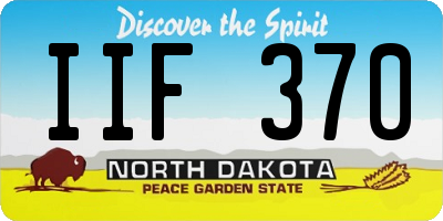 ND license plate IIF370