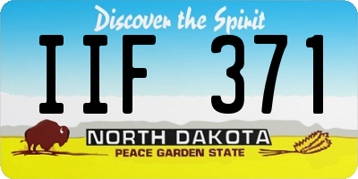 ND license plate IIF371