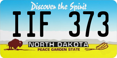 ND license plate IIF373