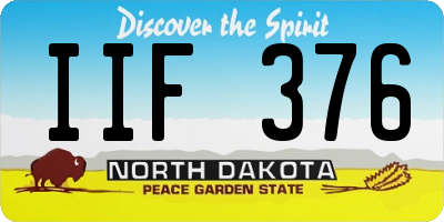 ND license plate IIF376