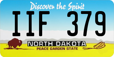 ND license plate IIF379