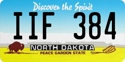 ND license plate IIF384