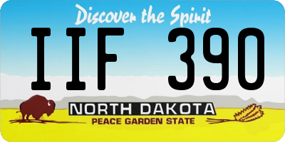 ND license plate IIF390