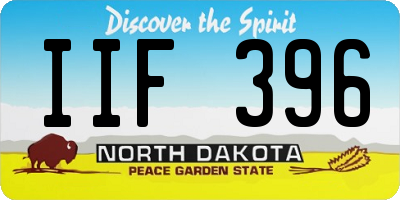 ND license plate IIF396