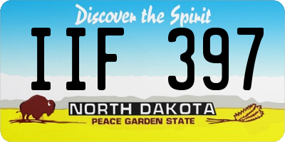 ND license plate IIF397