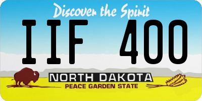 ND license plate IIF400