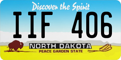 ND license plate IIF406