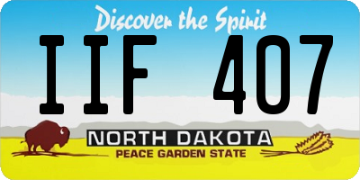 ND license plate IIF407
