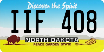 ND license plate IIF408