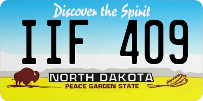 ND license plate IIF409