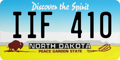 ND license plate IIF410