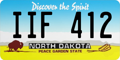 ND license plate IIF412