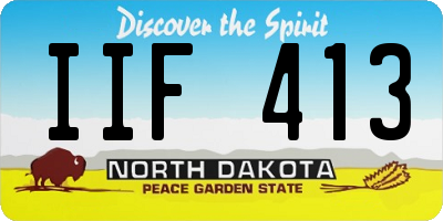ND license plate IIF413