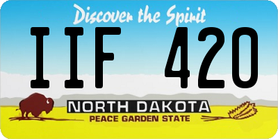 ND license plate IIF420