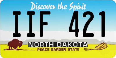 ND license plate IIF421