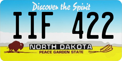 ND license plate IIF422