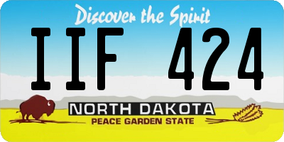 ND license plate IIF424