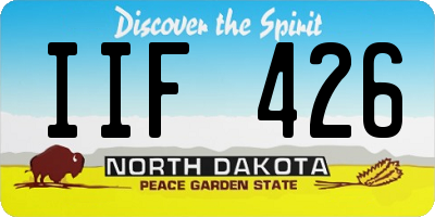 ND license plate IIF426