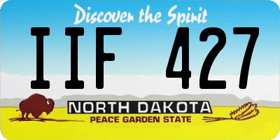 ND license plate IIF427