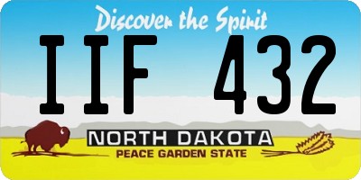 ND license plate IIF432