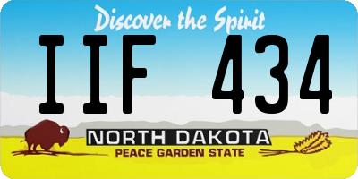 ND license plate IIF434