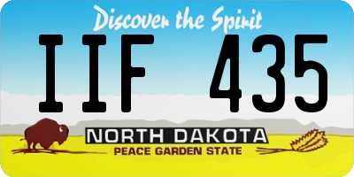ND license plate IIF435