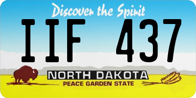 ND license plate IIF437
