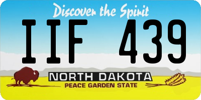 ND license plate IIF439