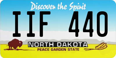 ND license plate IIF440