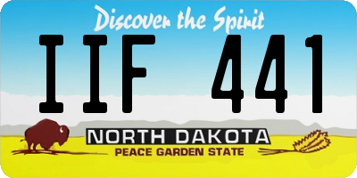 ND license plate IIF441