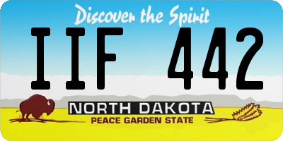 ND license plate IIF442