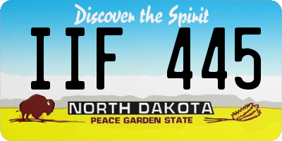 ND license plate IIF445