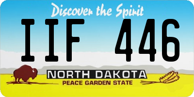 ND license plate IIF446