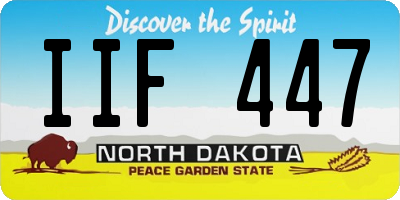 ND license plate IIF447
