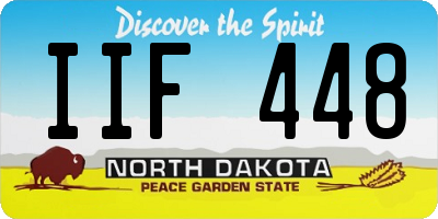 ND license plate IIF448